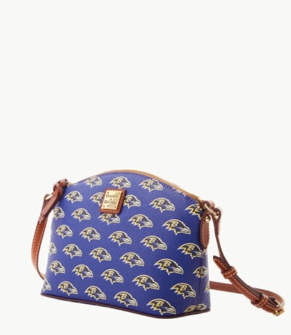 Turquoise Dooney And Bourke NFL Ravens Suki Women's Crossbody Bags | 29QPHRFBE