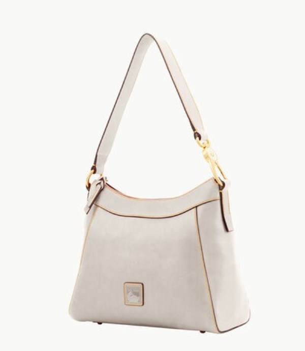 White Dooney And Bourke Florentine Large Cassidy Women's Hobo Bag | 02ZCPNDXM