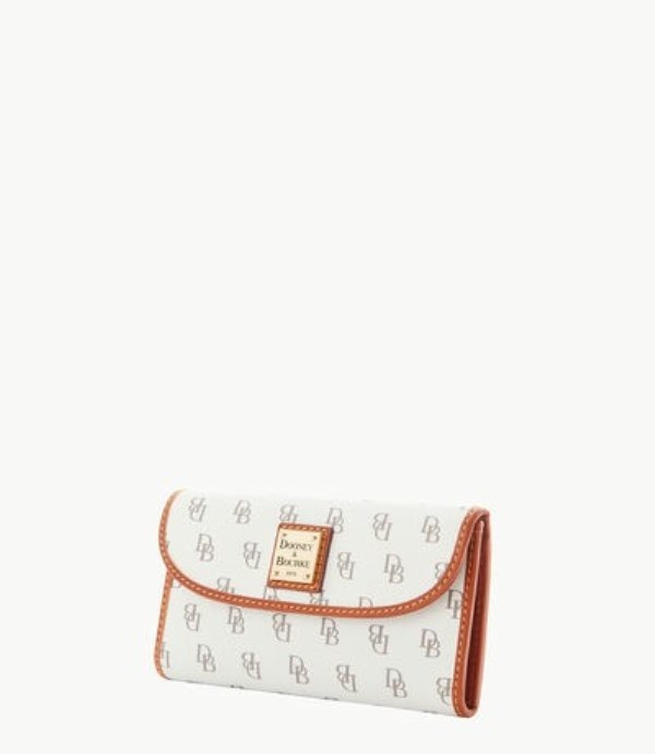 White Dooney And Bourke Gretta Continental Women's Clutch Bag | 67FULAKRS