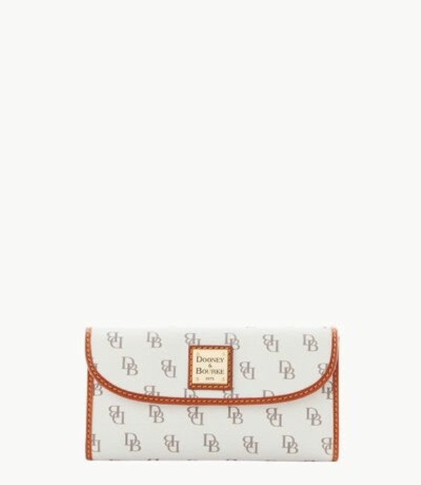 White Dooney And Bourke Gretta Continental Women\'s Clutch Bag | 67FULAKRS