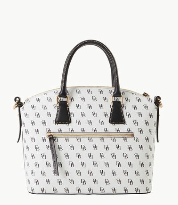 White Dooney And Bourke Gretta Domed Women's Satchel Bags | 45KTPQZID