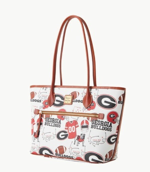 White Dooney And Bourke NCAA University Of Georgia Women's Tote Bags | 27GVHKCSD