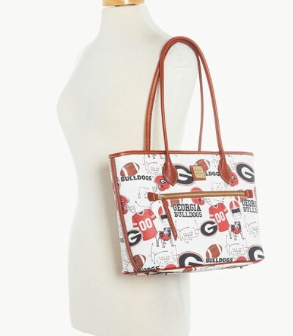 White Dooney And Bourke NCAA University Of Georgia Women's Tote Bags | 27GVHKCSD