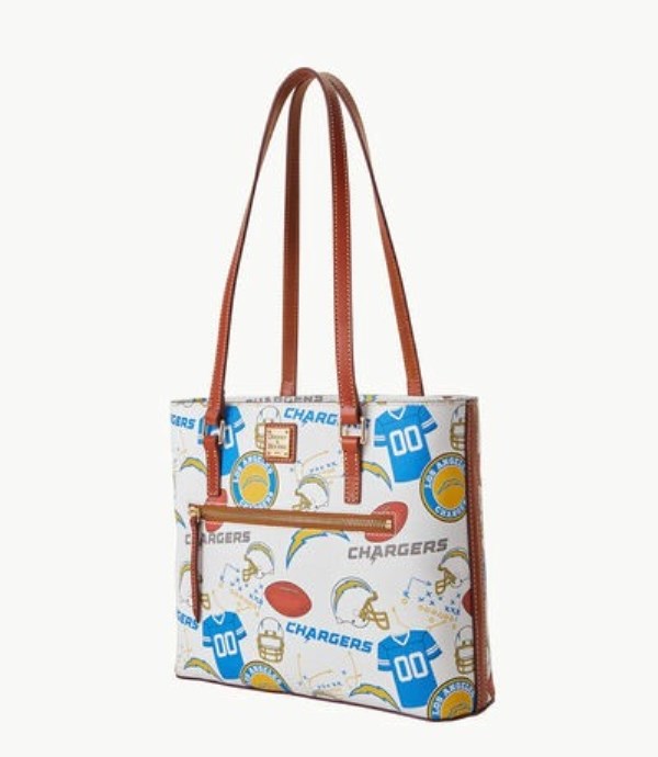 White Dooney And Bourke NFL Chargers Women's Shopper Bag | 30CPKEILT