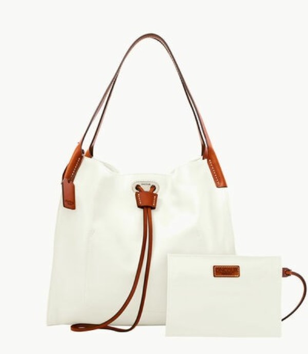 White Dooney And Bourke Oncour Elba Full Up Women's Shoulder Bags | 02KOWSAJL