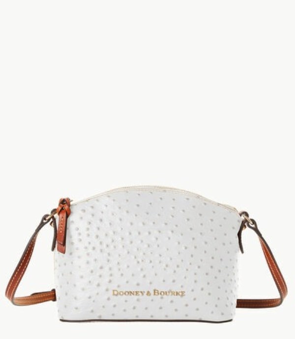 White Dooney And Bourke Ostrich Ruby Women\'s Crossbody Bags | 28ASUEJLV