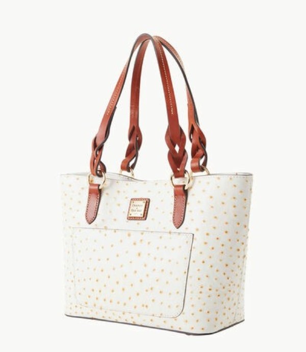 White Dooney And Bourke Ostrich Small Gretchen Women's Tote Bags | 47OFPWAXL