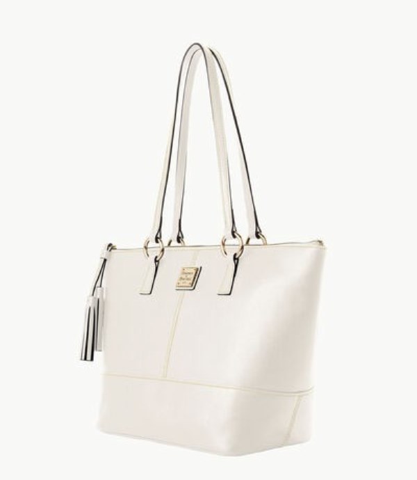 White Dooney And Bourke Saffiano Small Tobi Women's Tote Bags | 09HCVAGUQ