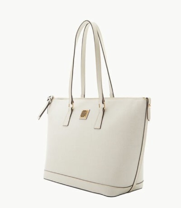 White Dooney And Bourke Saffiano Women's Tote Bags | 73RBTWFJX