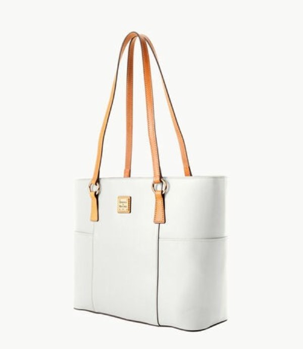 White Dooney And Bourke Wexford Leather Helena Women's Shopper Bag | 89CVMPKIS