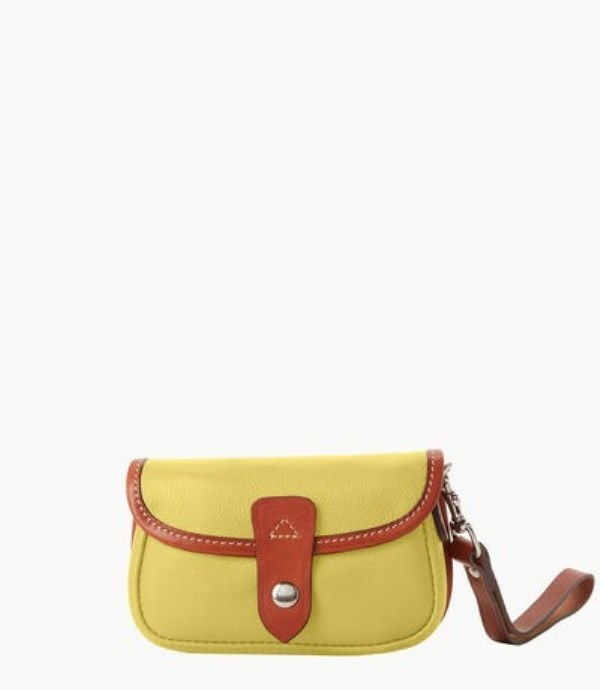 Yellow Dooney And Bourke Oncour Twist Flap Women\'s Wristlets | 01YLHSXRU