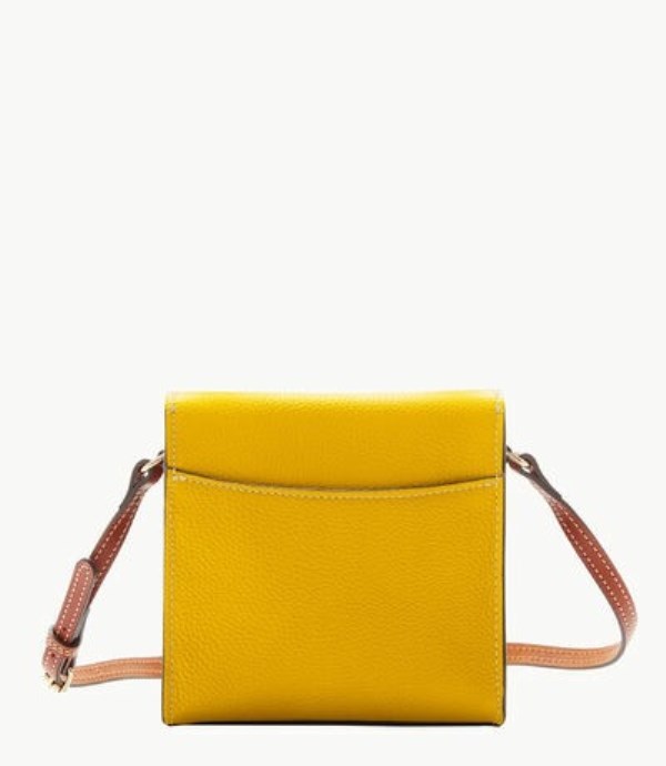 Yellow Dooney And Bourke Pebble Grain Letter Carrier Women's Crossbody Bags | 28DFKSOTH