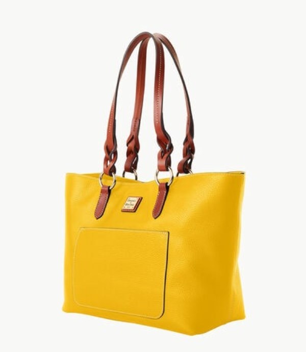 Yellow Dooney And Bourke Pebble Grain Tammy Women's Tote Bags | 74TIJCQYK