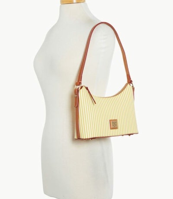 Yellow Dooney And Bourke Seaview Baguette Women's Shoulder Bags | 81WBSFPJU