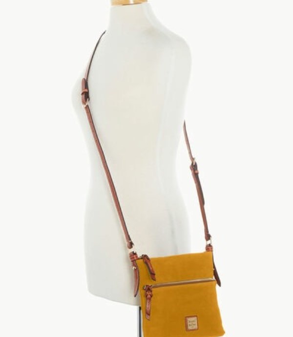 Yellow Dooney And Bourke Suede Letter Carrier Women's Crossbody Bags | 89JMDBOXH