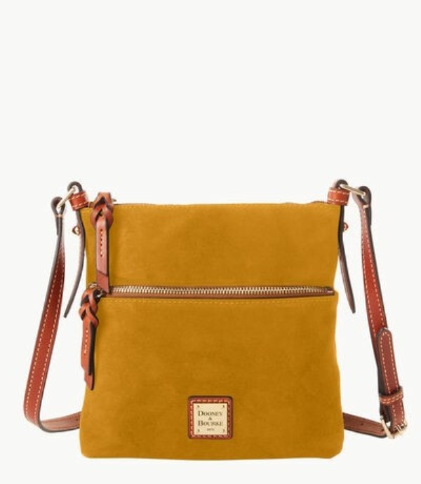 Yellow Dooney And Bourke Suede Letter Carrier Women\'s Crossbody Bags | 89JMDBOXH